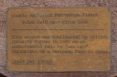 Getippter Aufkleber für eine doppelläufige Perkussionspistole (373725) von English School