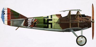 Unidentifiziertes Doppeldeckerflugzeug von English School