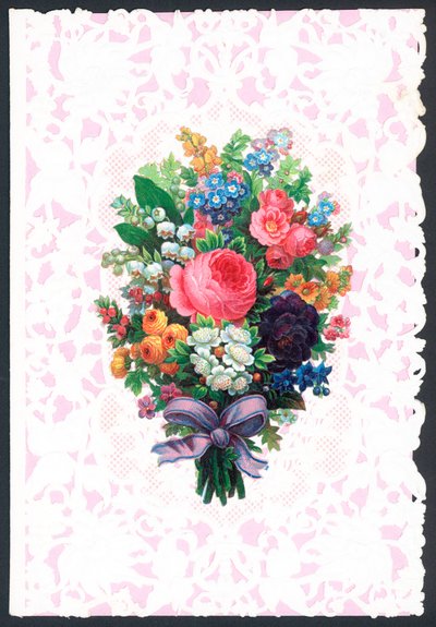 Blumige Valentinstags-Grußkarte von English School