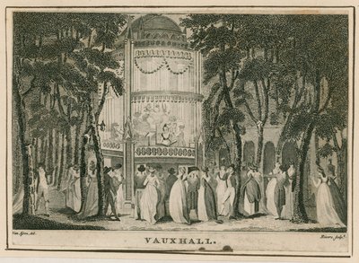 Vauxhall-Gärten, London von English School