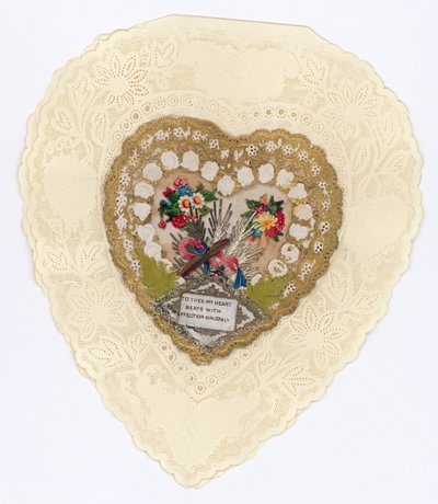 Viktorianische Valentinskarte von English School