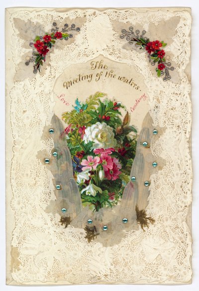 Viktorianische Valentinskarte von English School