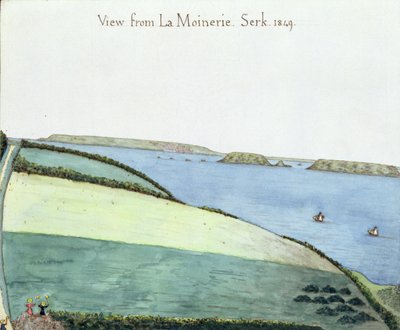 Ansicht von La Moinerie, Serk, 1849 von English School