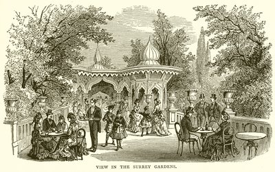 Ansicht in den Surrey Gärten von English School