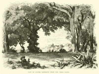 Blick auf Castel Gandolfo von der Villa Doria von English School