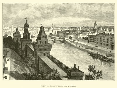 Ansicht von Moskau vom Kreml von English School