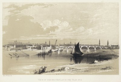 Ansicht des Broomielaw im Jahr 1802 (Stich) von English School
