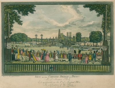 Ansicht der Chinesischen Brücke und Pagode im St. James