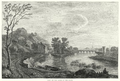 Ansicht am Ufer der Seine (Gravur) von English School