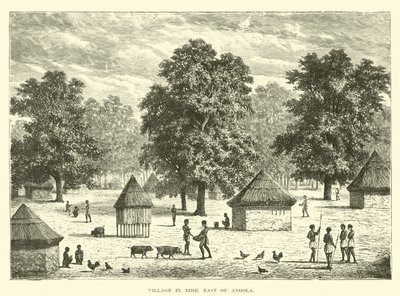Dorf in Bihe, östlich von Angola von English School