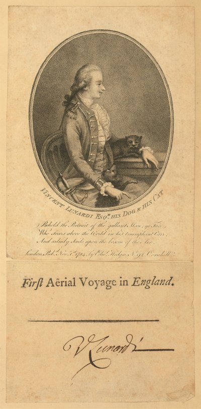 Vincent Lunardi, 1784 von English School