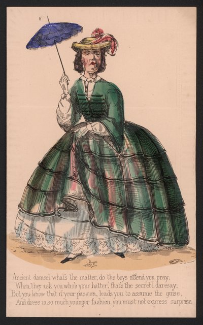 Essig-Valentinskarte (Farblithografie) von English School