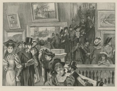 Besucher der Leihsammlung von English School