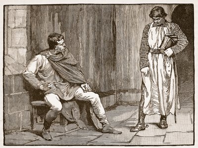 Waltheofs Beichte, Illustration aus Cassells Illustrierter Geschichte Englands von English School