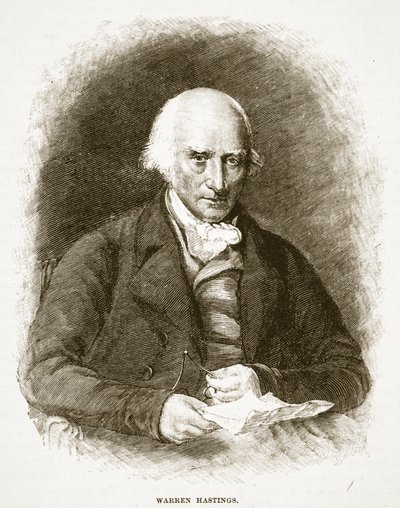 Warren Hastings, Illustration aus Cassells Illustrierter Geschichte Englands von English School
