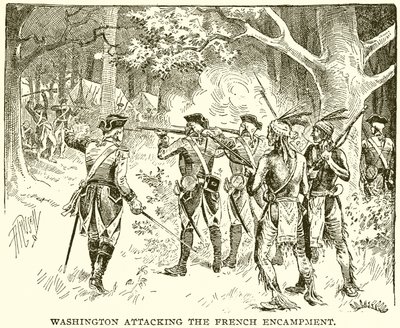 Washington greift das französische Lager an von English School