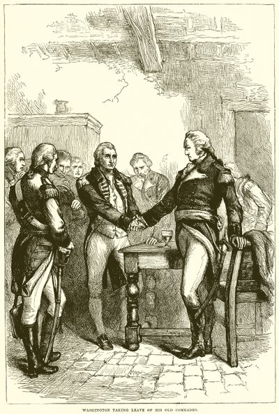 Washington verabschiedet sich von seinen alten Kameraden von English School