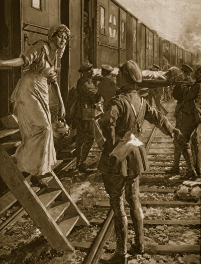 Wegkreuz in Frankreich, 1914-19 von English School