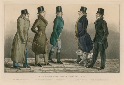 Bekannte Bond Street Loungers, 1820 von English School