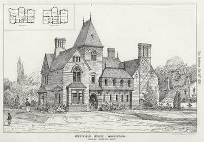 Westfield House, Wimbledon (Gravur) von English School