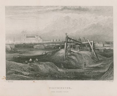 Westminster von den Chelsea Fields aus gesehen von English School