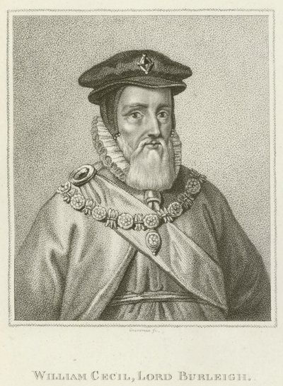 William Cecil, Lord Burleigh (Gravur) von English School