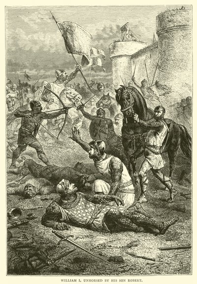 Wilhelm I. vom Pferd gestoßen durch seinen Sohn Robert von English School