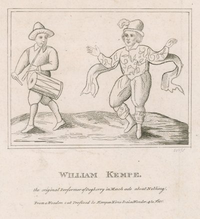 William Kempe, der ursprüngliche Darsteller von Dogberry in Viel Lärm um nichts von English School