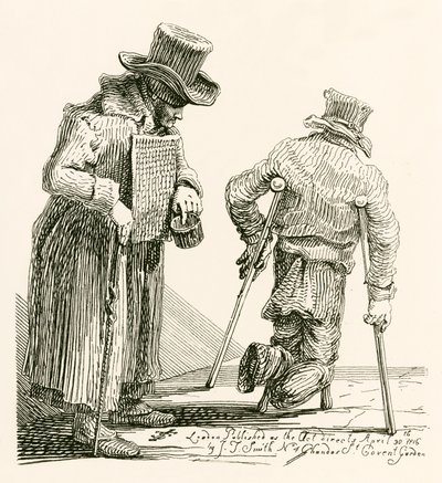 William Kinlock, ein blinder Bettler, der in Gibraltar sein Augenlicht verlor von English School