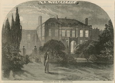 William Makepeace Thackerays Haus in Kensington, London von English School