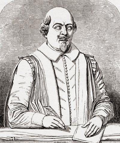 William Shakespeare, nach der Büste vom Grab in Stratford, aus 