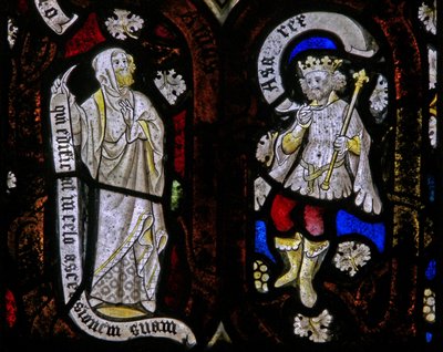 Fenster Ew, Jessebaum-Figuren: Asa und ein Prophet von English School