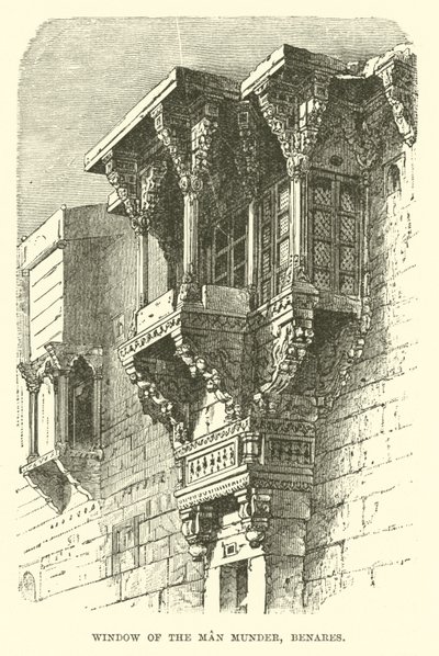 Fenster des Man Munder, Benares von English School