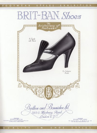 Damenschuhwerbung, 1930er Jahre von English School