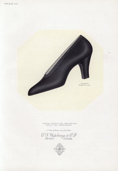 Damenschuhwerbung, 1930er Jahre von English School