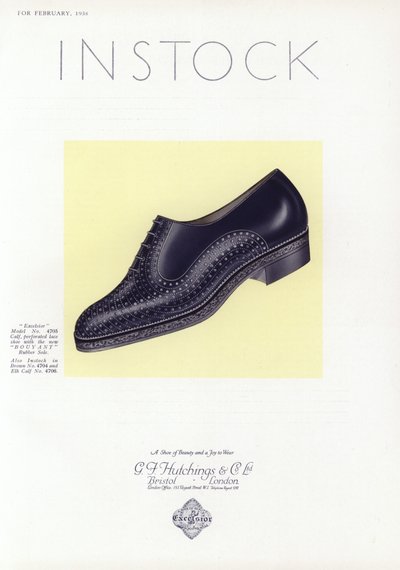 Werbung für Damenschuhe, 1930er von English School
