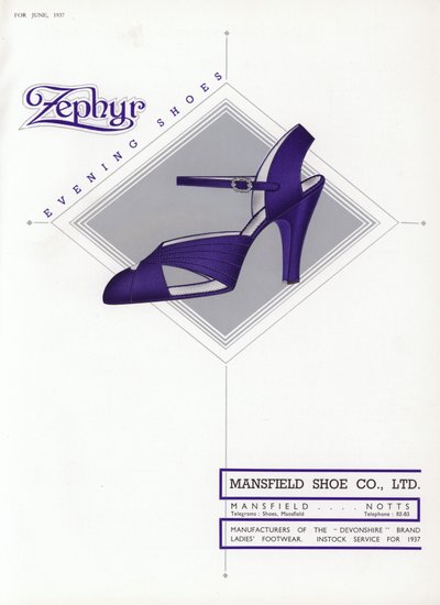 Werbung für Damenschuhe, 1930er von English School