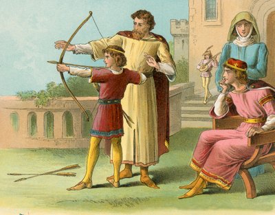 Der junge Robert the Bruce wird am englischen Hof erzogen von English School