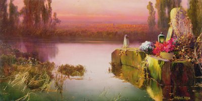 Überflutete Ruinen bei Sonnenuntergang, ca. 1898 von Enrique Serra