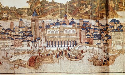 Ansicht von Venedig (Dogenpalast, Markusplatz) (Xylographie) von Erhard Reuwich