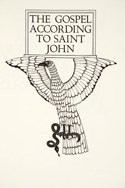 Der Adler des Heiligen Johannes von Eric Gill