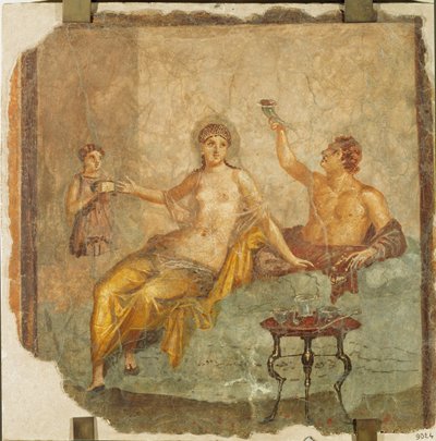 Bankettszene: Junger Mann und Kurtisane von Erich Lessing