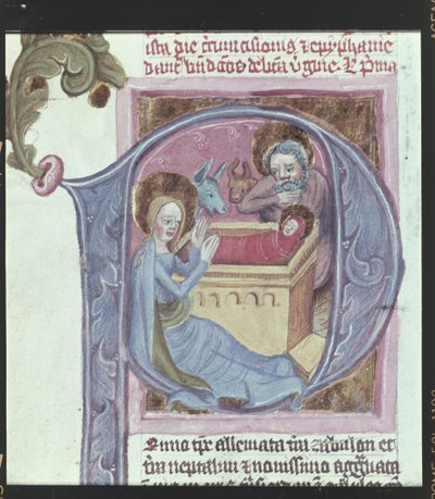 Detail: Initiale: Die Geburt Christi von Erich Lessing