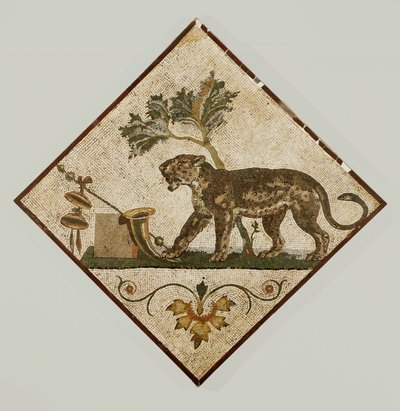 Panther mit dionysischen Symbolen. Aus Pompeji von Erich Lessing