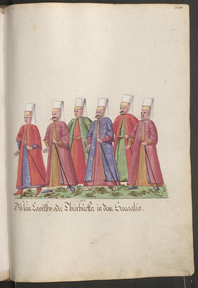 Der Serail der Sultanin; sechs Wachen von Erich Lessing