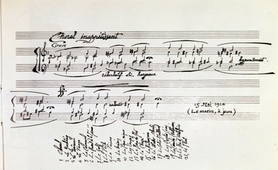 Detail der Partitur von Sports und Unterhaltung von Erik Satie von Erik Satie