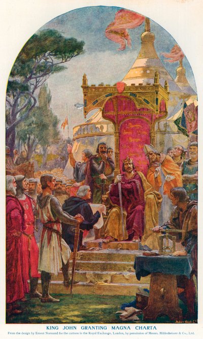 König Johann gewährt die Magna Charta von Ernest (after) Normand