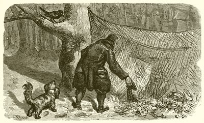 Der Vogelfänger und die Amsel von Ernest Henry Griset