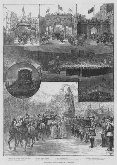 Das Jubiläumsfest der Königin in Windsor von Ernest Henry Griset
