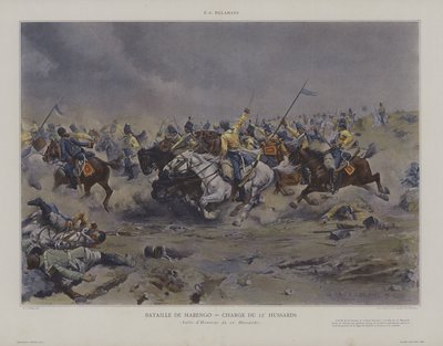 Schlacht von Marengo - Angriff der 12. Husaren von Ernest Jean Delahaye